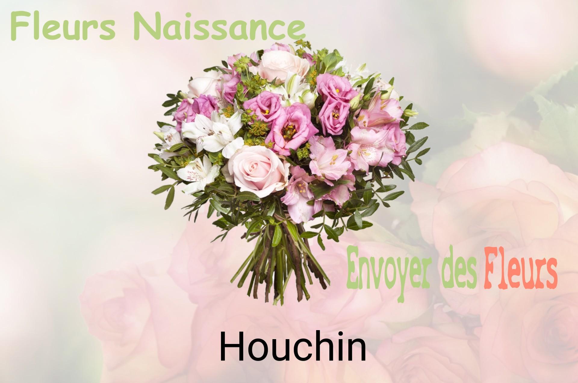 Bouquet de fleurs de naissance livré à Houchin
