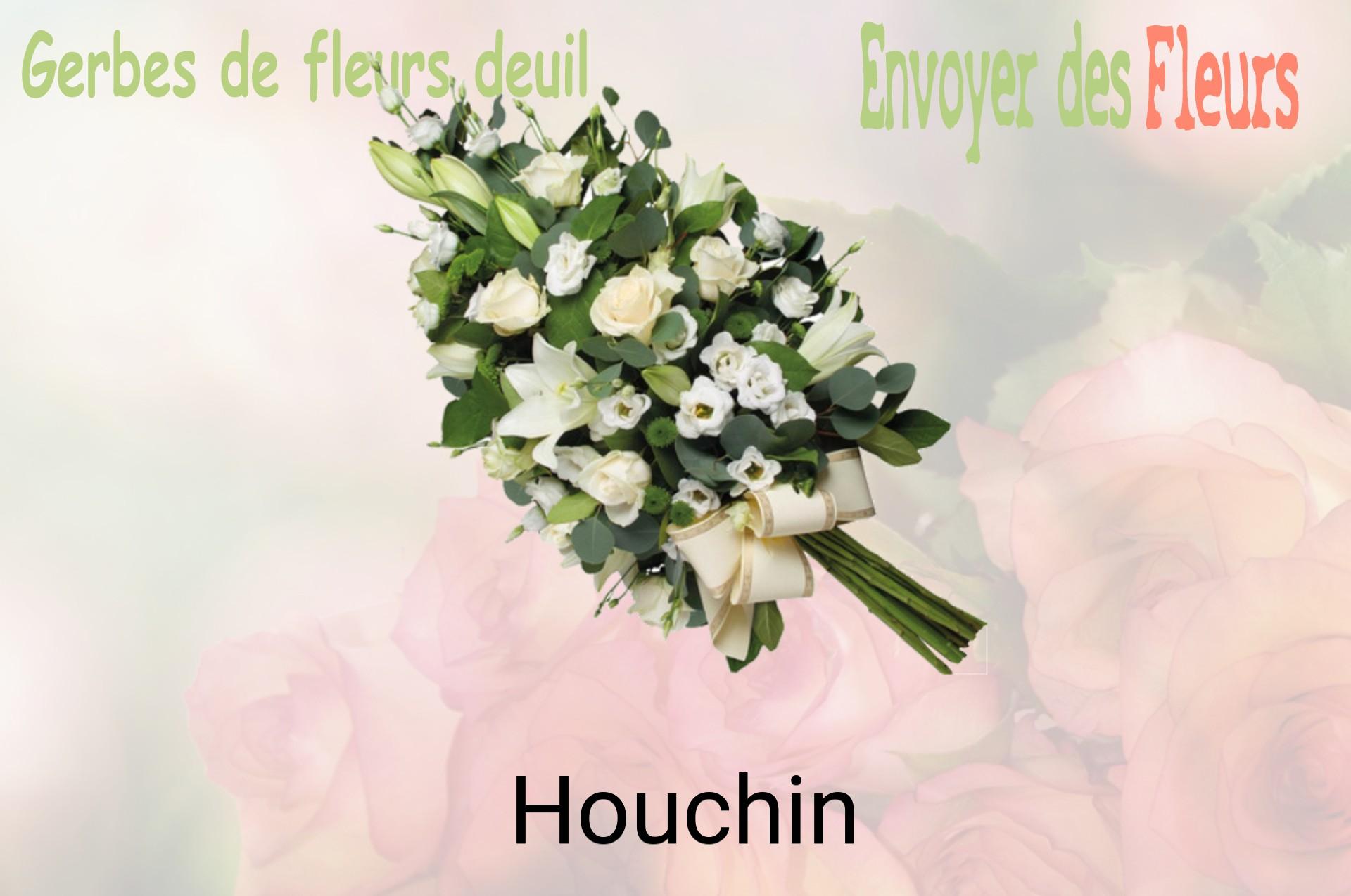 Gerbe de fleurs de deuil livrée à Houchin
